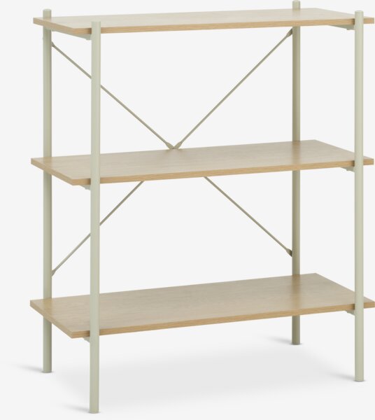 BILLUND Bokhylla med Låda och Hyllor