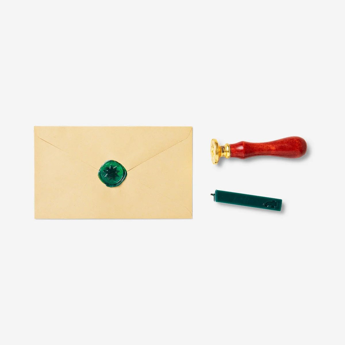 Elegant brevset med vaxförsegling