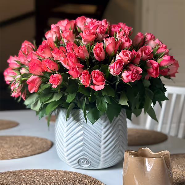 100 rosa rosor till bra pris!