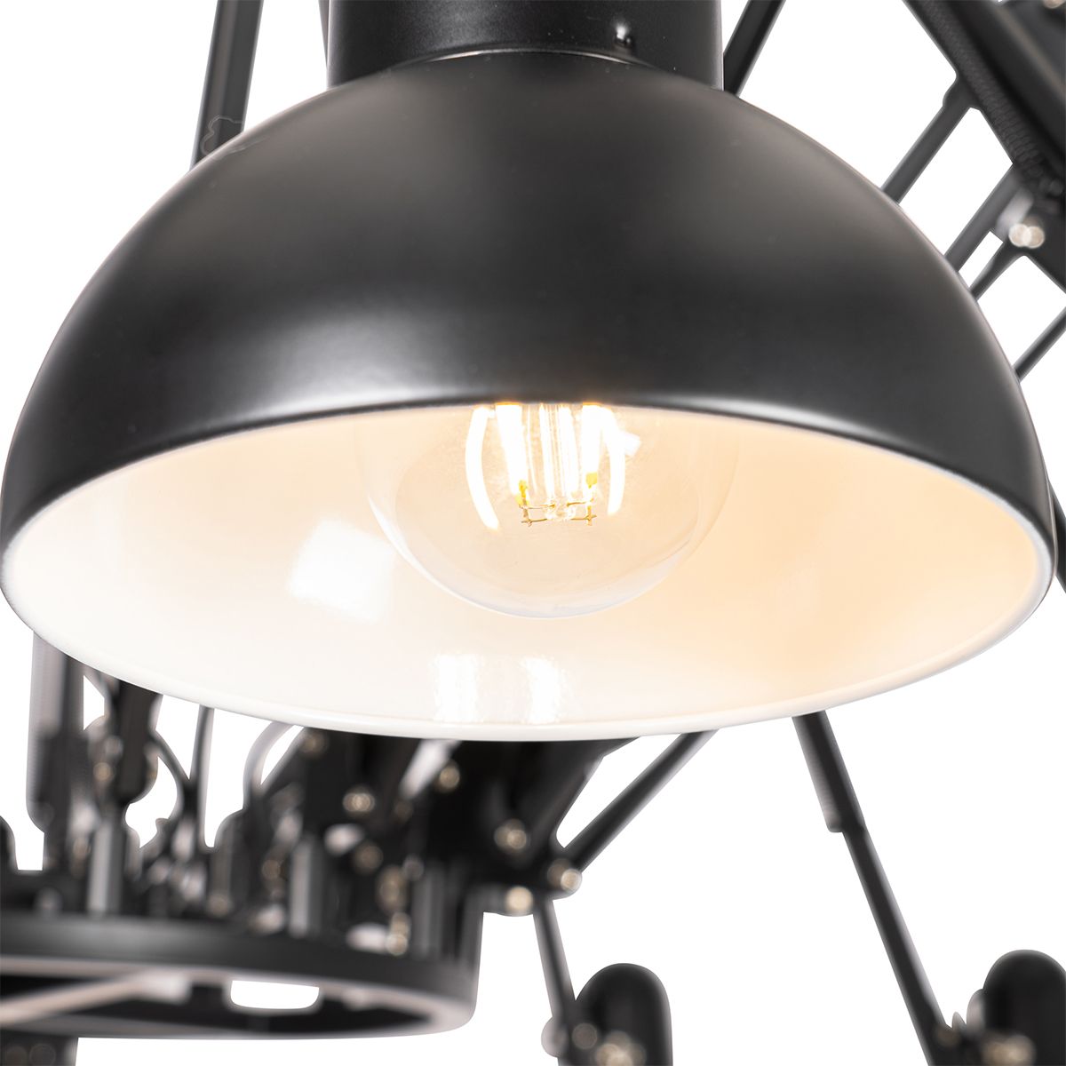 Smart svart taklampa med 16 lampor