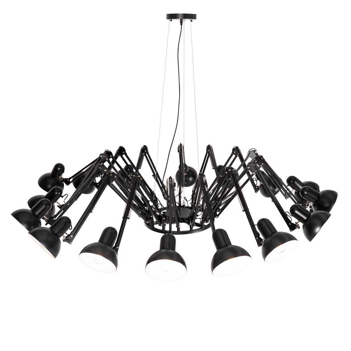 Smart svart taklampa med 16 lampor