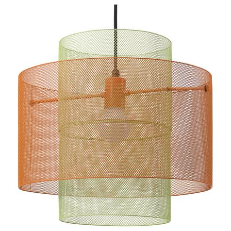 SOLVINDEN taklampa i orange och ljusgrön