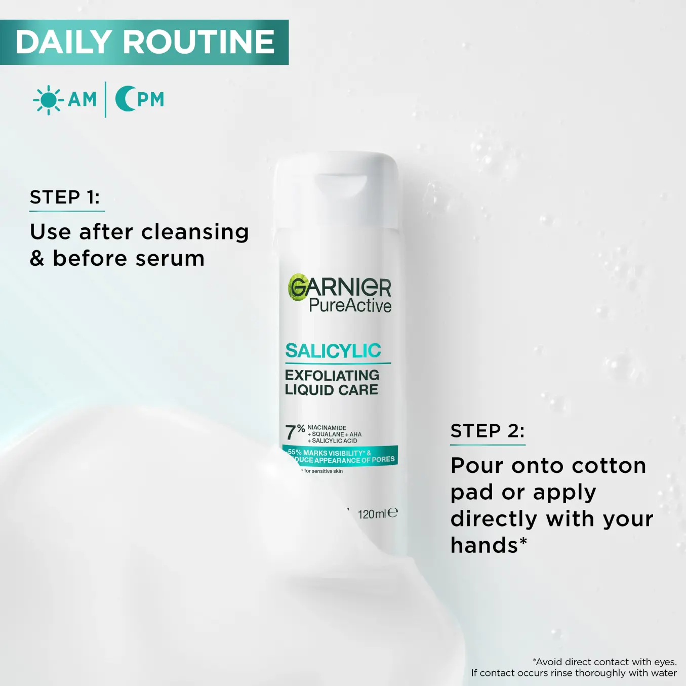 Garnier PureActive Exfoliating Liquid Care 120 ml