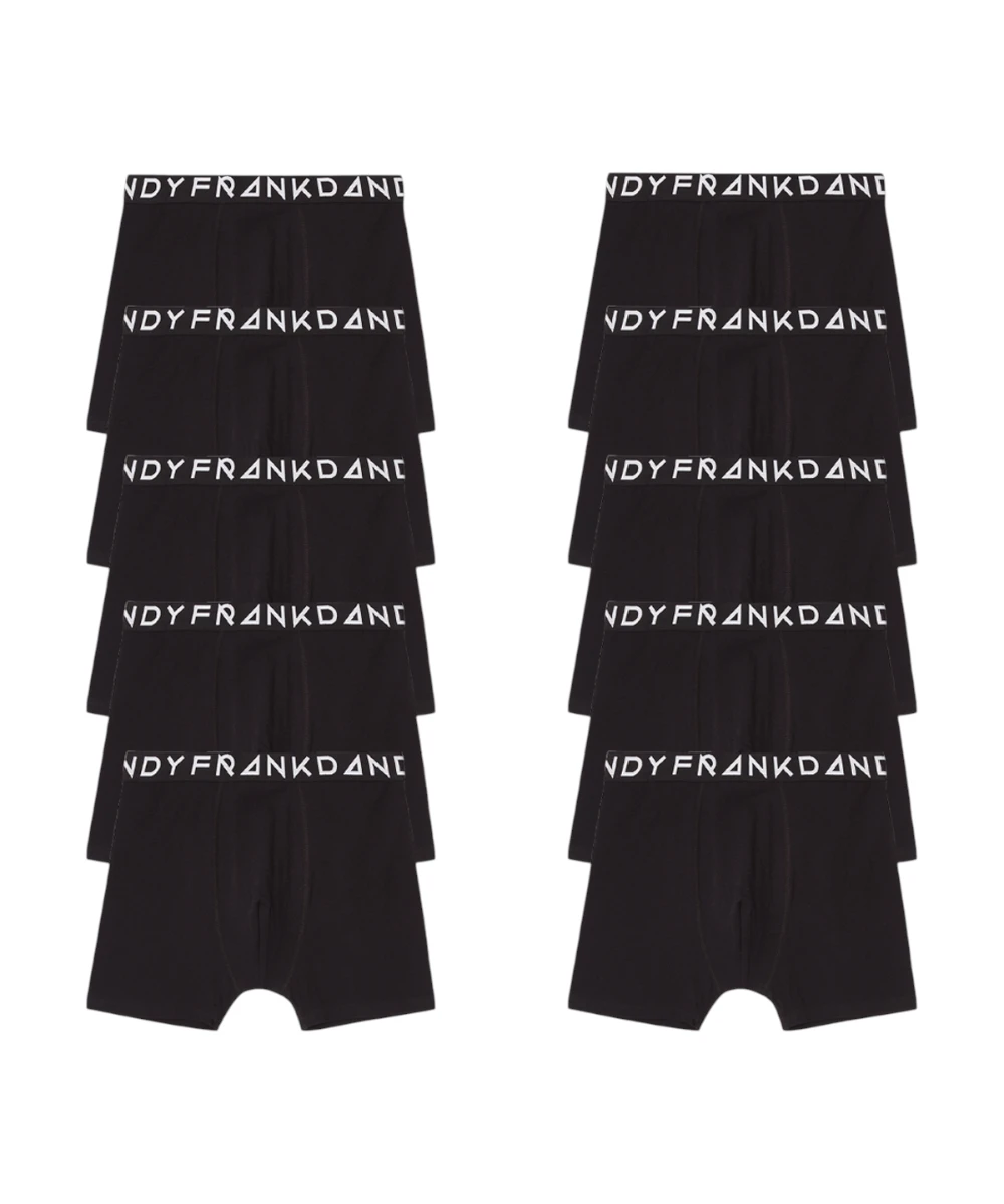 Frank Dandy Svarta Bomullskalsonger 10-pack