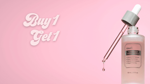 Just nu! Buy 1 Get 1 på allt från älskade Klairs! Lägg till 2, 4, 6 eller 8 produkter i varukorgen och få den billigaste på köpet.