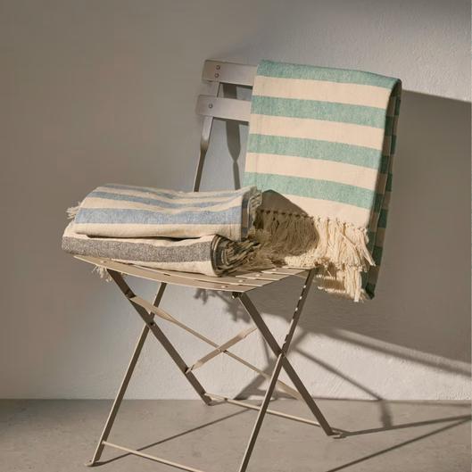 Pläd Elly Stripe Blå 130x170cm