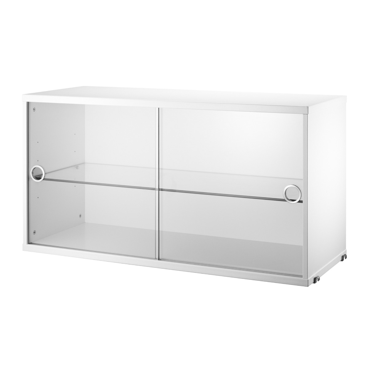 Elegant vitt vitrinskåp 78x30x42 cm