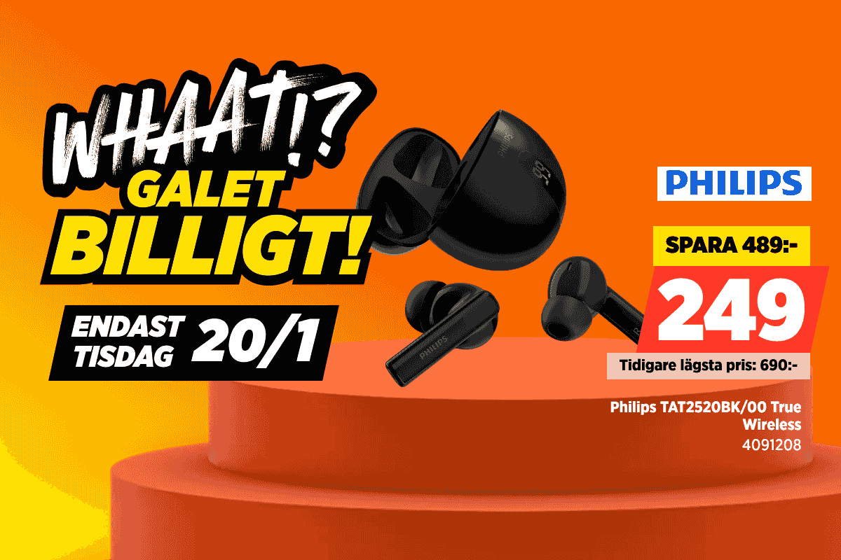 Philips TAT2520WT/00 True Wireless ( gäller endast 20/1 )