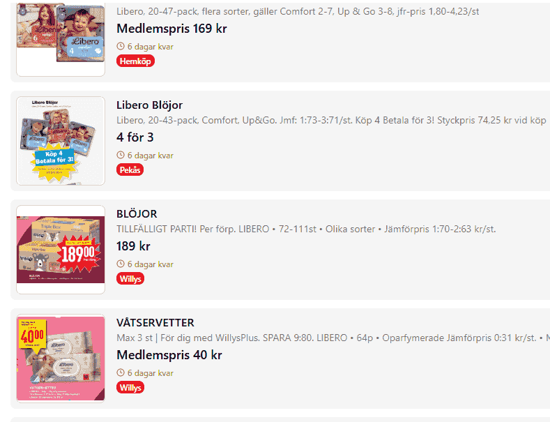 Bästa Libero Erbjudanden och Rabatter