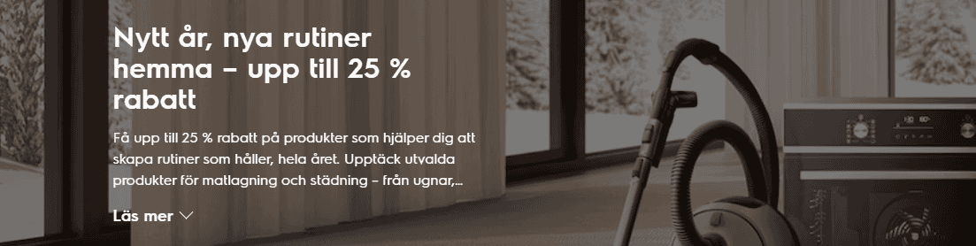 Få upp till 25 % rabatt hos Electrolux 