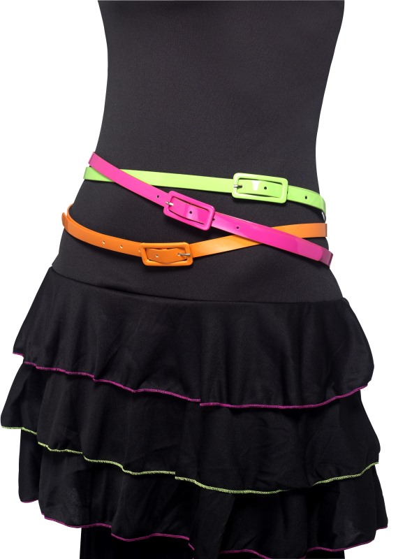 80-tals Neonbälten 3-pack