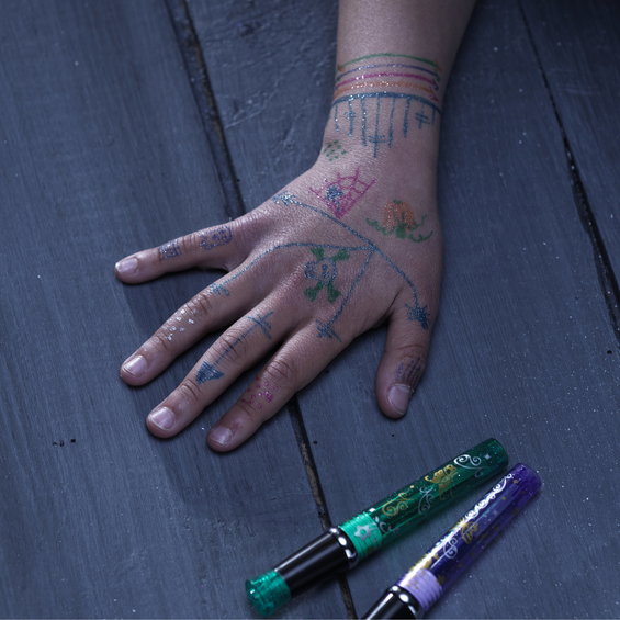 Tatueringspennor i 6 Färger Set