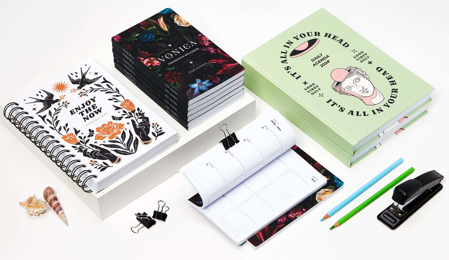 Skräddarsydda kalendrar 2026 med tryck