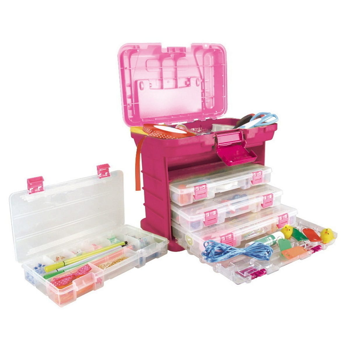 Förvaringssystem med fem praktiska fack