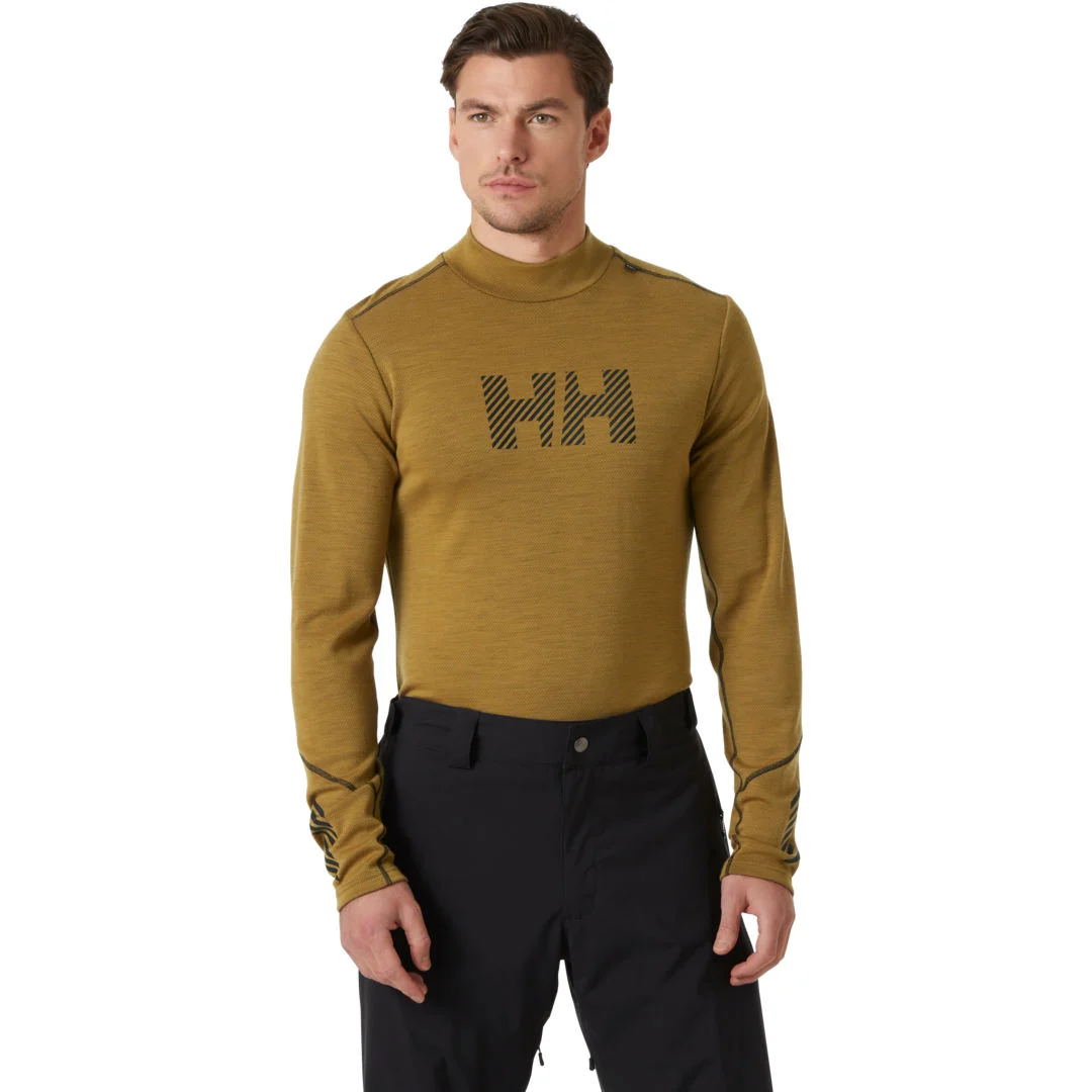 Helly Hansen Lifa Merino Logo Underställströja Gul