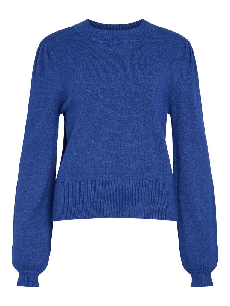 Röd Stickad Tröja med Hög Hals