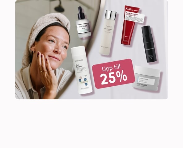 Upp till 25 % rabatt på ansiktsvård