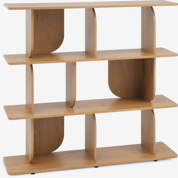 Bokhylla MOSBJERG med 6 hyllor vit