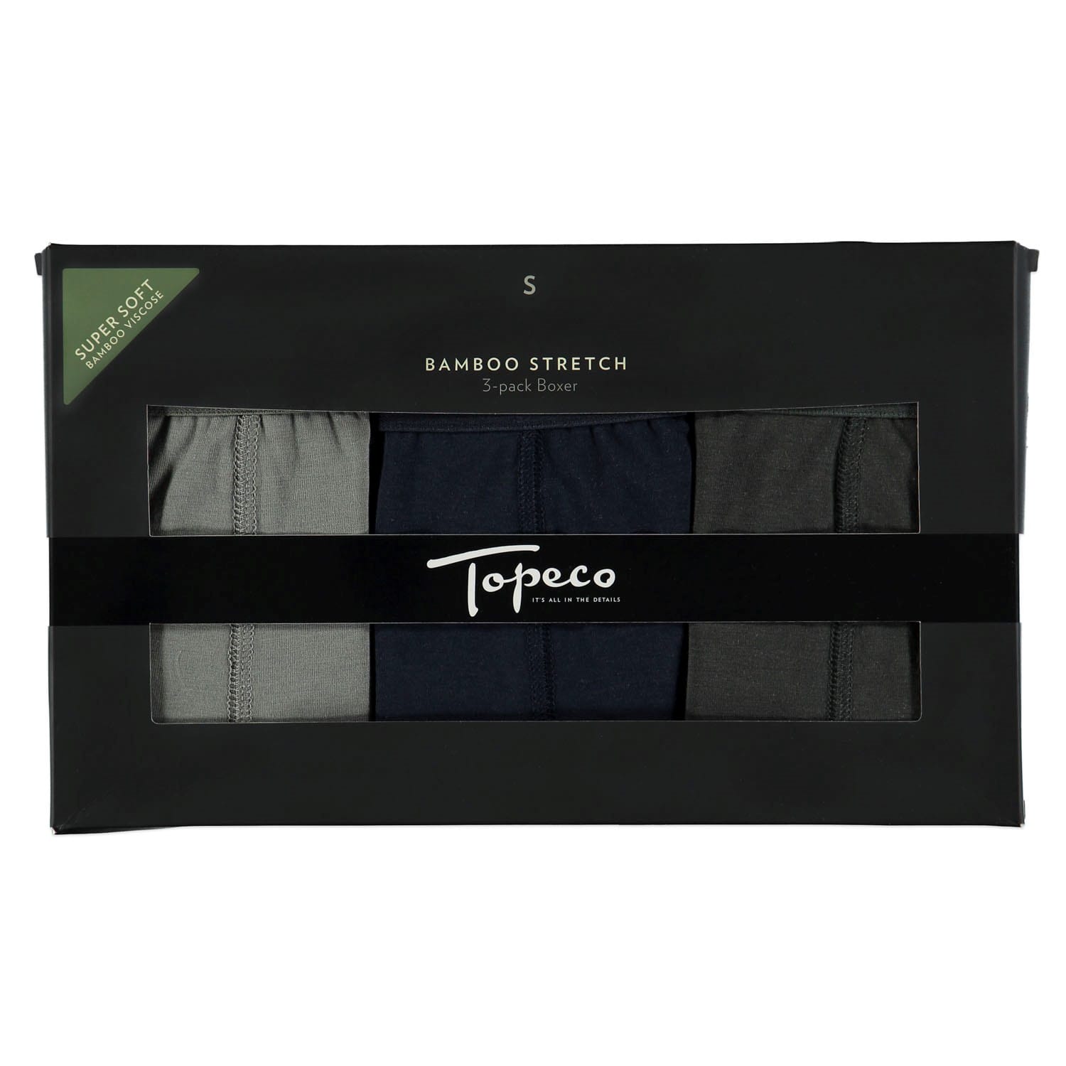3-Pack Topeco Bamboo Boxer Shorts