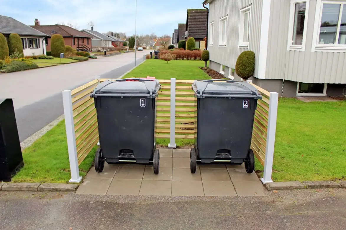 Soptunneskydd för stilren trädgårdsdesign