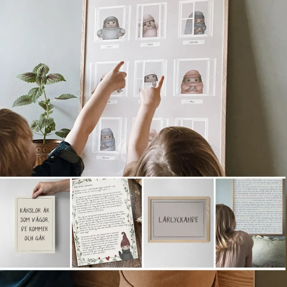 Kunskapstavlan® En bra kompis i samarbete med Friends - Viktig poster till barnrummet - 30x40, 40x50