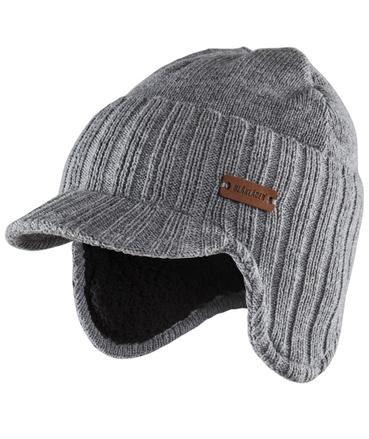 Blåkläder Stickad Marinblå Gul Mössa