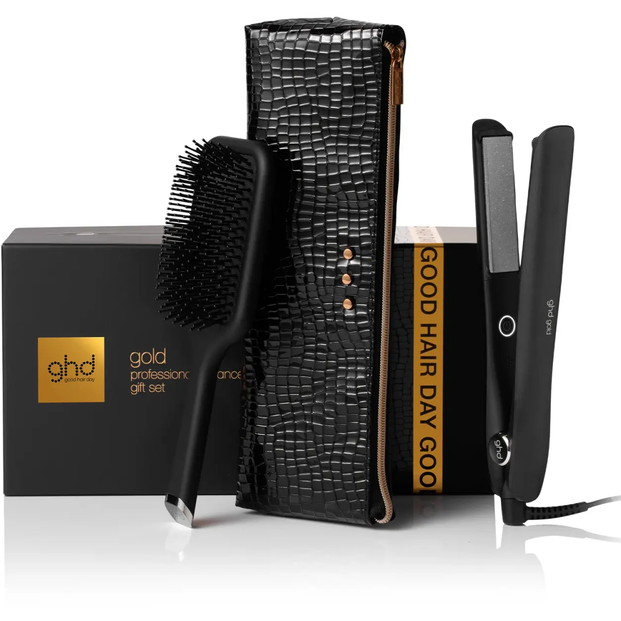 ghd Gold Christmas Hair Straightener Set