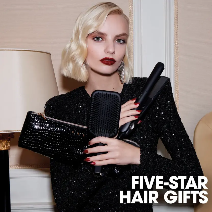 ghd Gold Christmas Hair Straightener Set