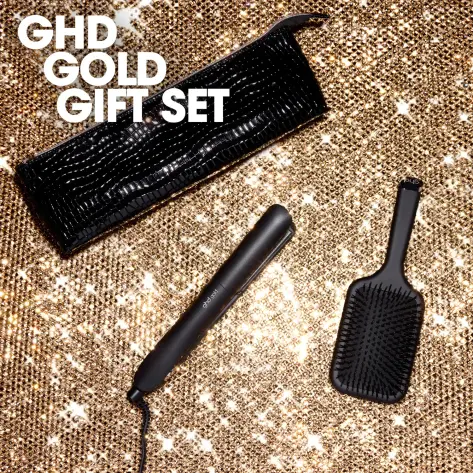 ghd Gold Christmas Hair Straightener Set