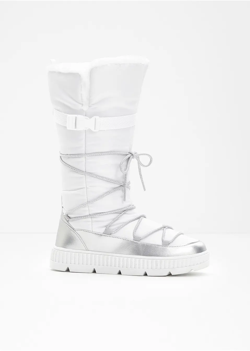 Vattentät vinterkänga i vit och silver