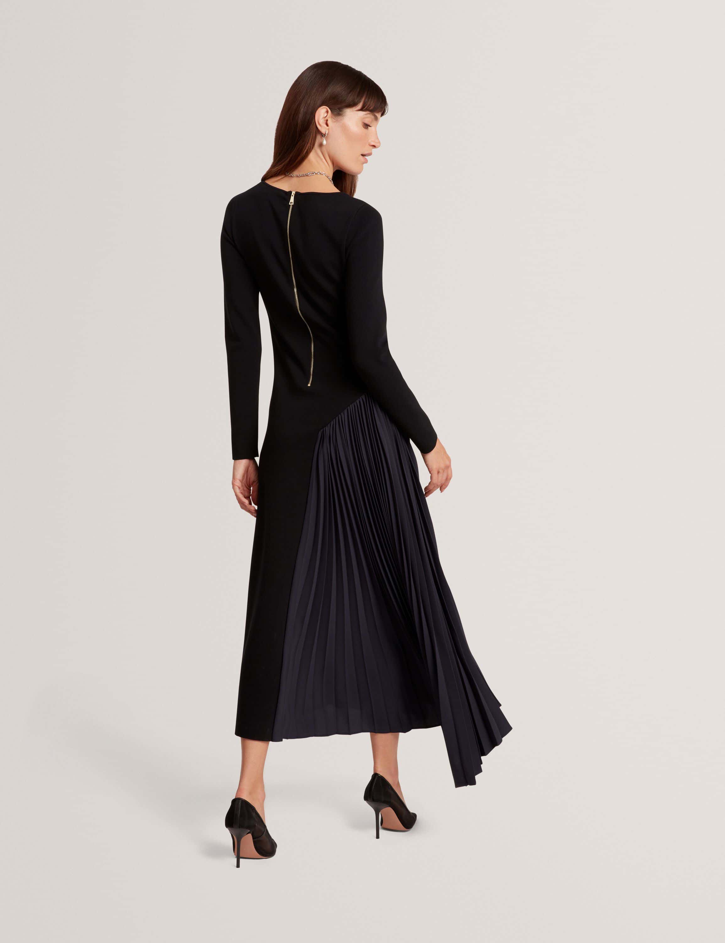 Ted Baker Belviee Navy Knit Midi Dress
