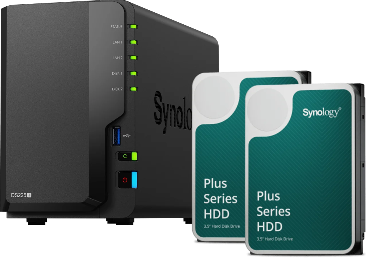 Synology DS225+ NAS 8TB Storage