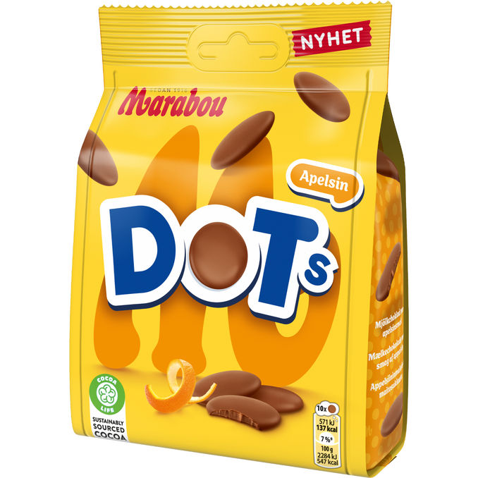 Marabou Dots Apelsin Choklad 2x120 g