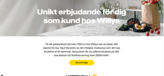 Exklusiv Willyskampanj från Vattenfall