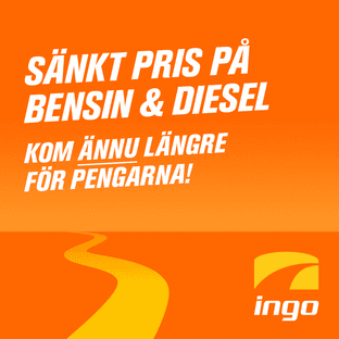 Sänkt pris på bensin och diesel, onsdag den 4 februari! Hos Ingo
