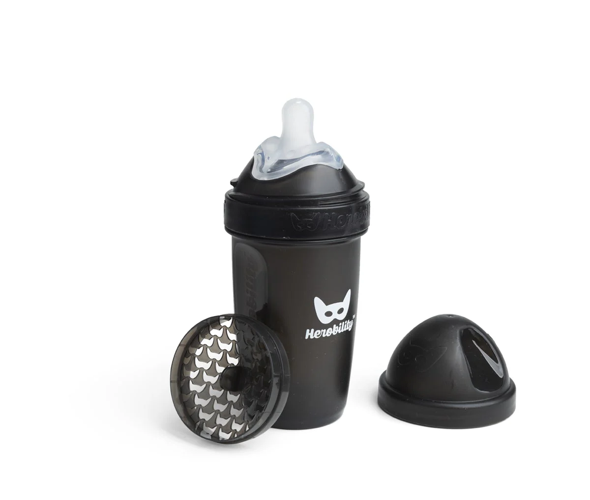 Dubbel Anti-kolik Nappflaska 240 ml Svart