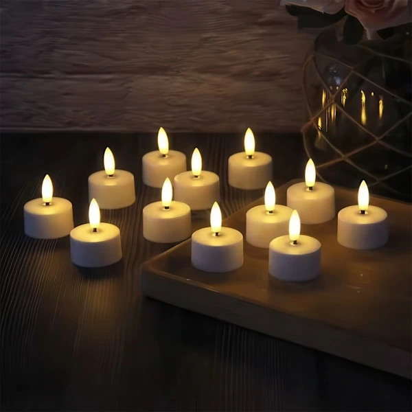 Uppladdningsbara LED Värmeljus med Timer