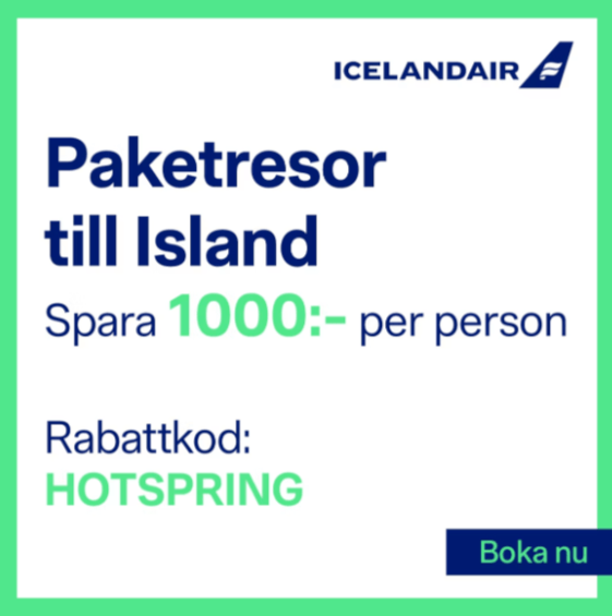 Spara 1 000 kr per person på Islandsresor hos Icelandair
