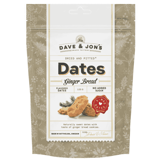 Dave & Jon´s Dadlar Pepparkaka 125 g