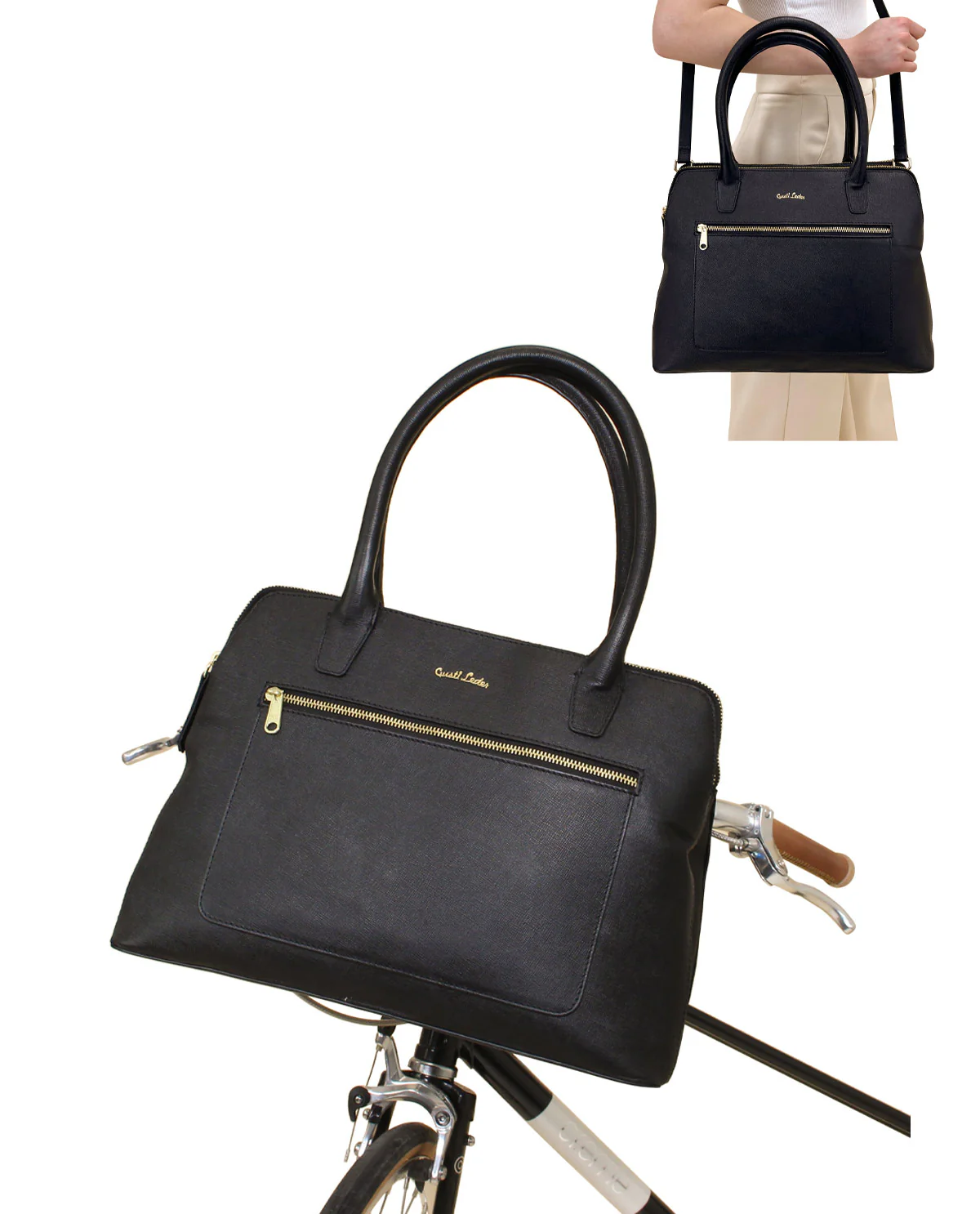 Cykelväska Marina i Äkta Läder