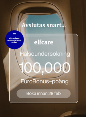 Gör Elfcares hälsoundersökning – få 100 000 EuroBonus-poäng
