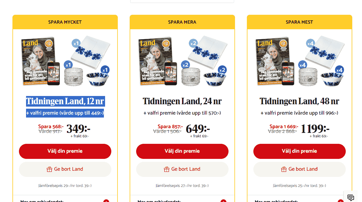 Exklusivt Erbjudande från Land