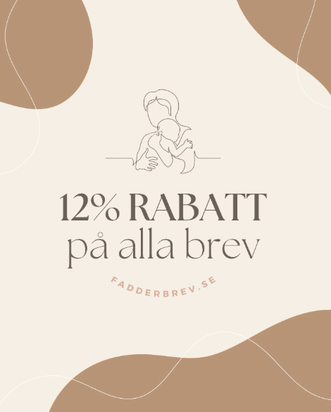 12 % rabatt på alla brev hos Fadderbrev.se