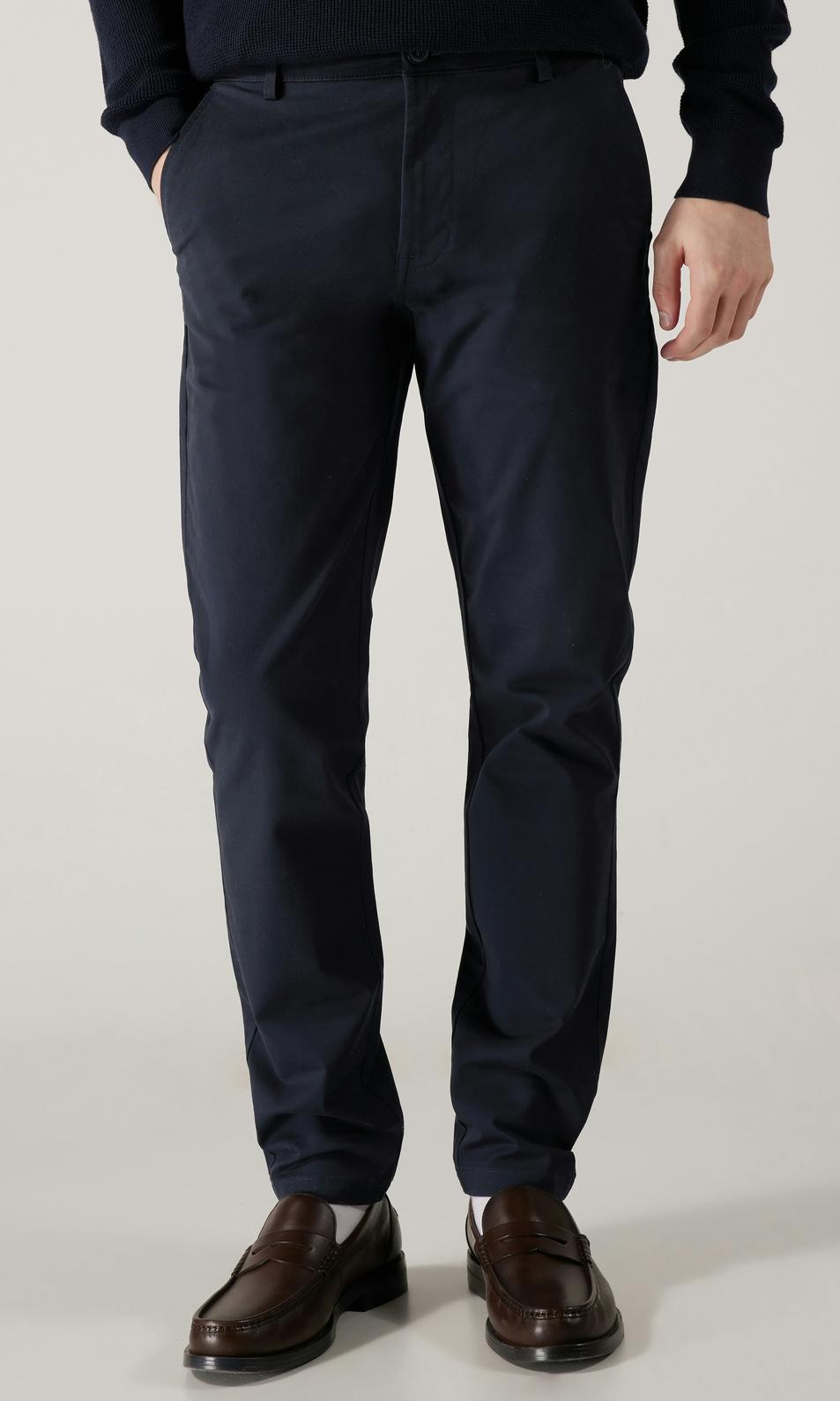 Vailent Slim Marinblå Herr Chinos