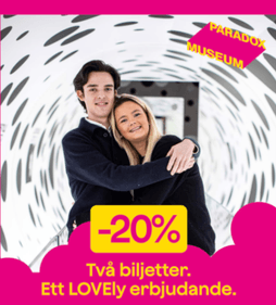 20 % rabatt hos Paradox Museum