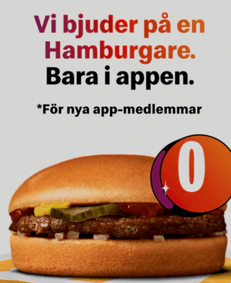 Få gratis hamburgare i McDonald's-appen