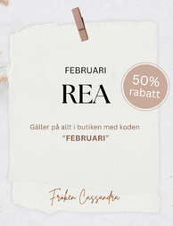 50 % rabatt på material från Fröken Cassandra