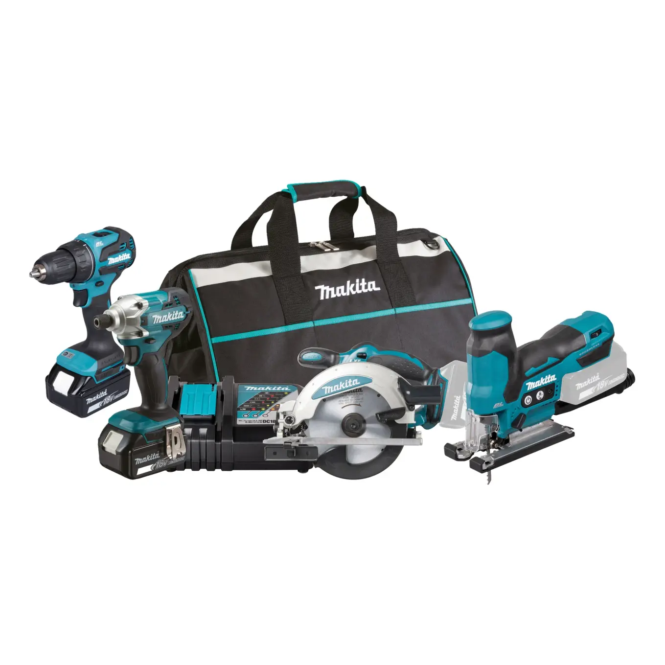 Makita DLX4185TX1 Verktygspaket 8 delar 18V