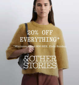 20 % rabatt på allt hos & Other Stories vid köp över 800 kr