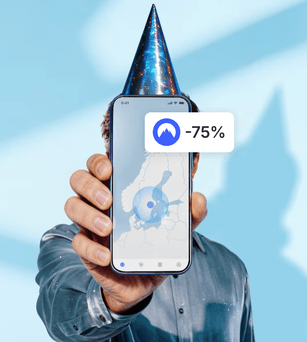 75 % rabatt + 3 extra månader hos NordVPN